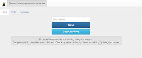 Telegram cli wrapper area